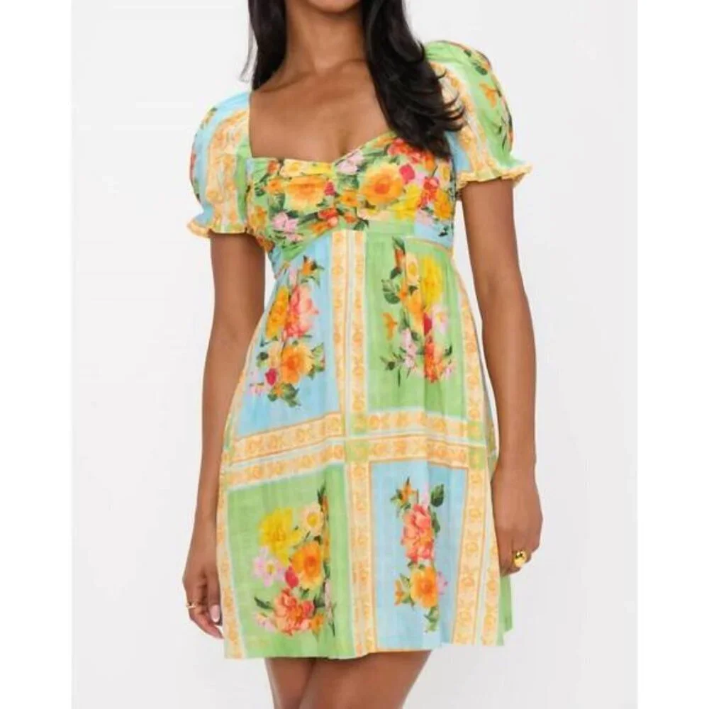 Show Me Your Mumu Annabelle French Mini Dress size S NWT chic cottagecore boho - Picture 4 of 15